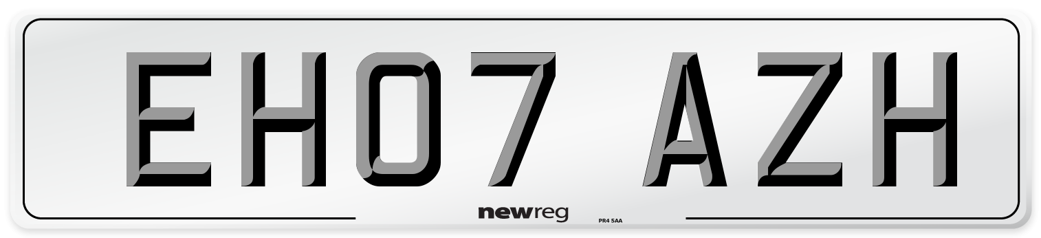 EH07 AZH Number Plate from New Reg